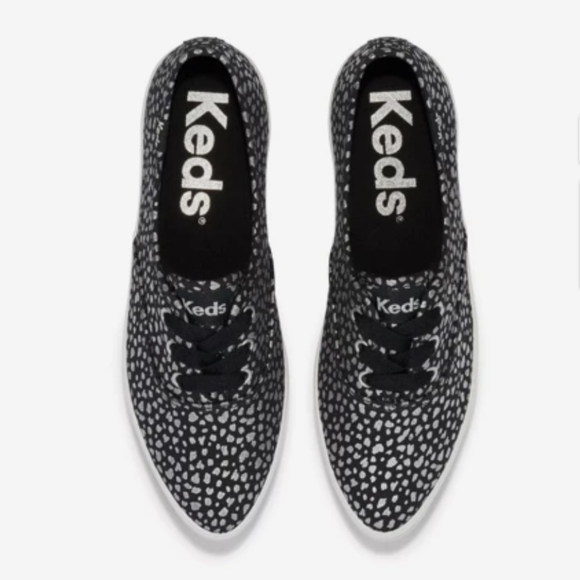 Keds Point Canvas Mini Dot Print Lace Up Platforms -Size 10 NEW - Picture 2 of 8